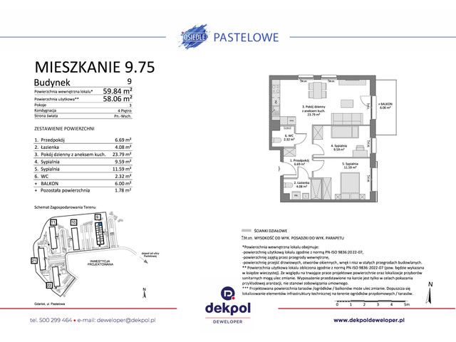 Mieszkanie w inwestycji Osiedle Pastelowe etap III, budynek Rezerwacja, symbol 9.75 » nportal.pl