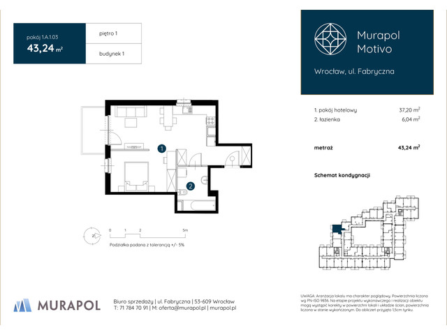 Mieszkanie w inwestycji Murapol Motivo, symbol 1.A.1.03 » nportal.pl