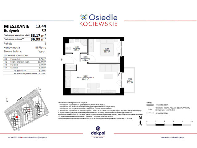 Mieszkanie w inwestycji Osiedle Kociewskie etap III, symbol C3.44 » nportal.pl