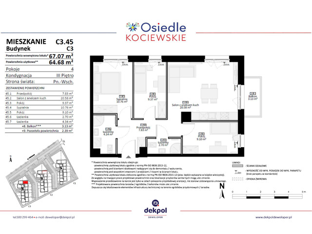 Mieszkanie w inwestycji Osiedle Kociewskie etap III, symbol C3.45 » nportal.pl
