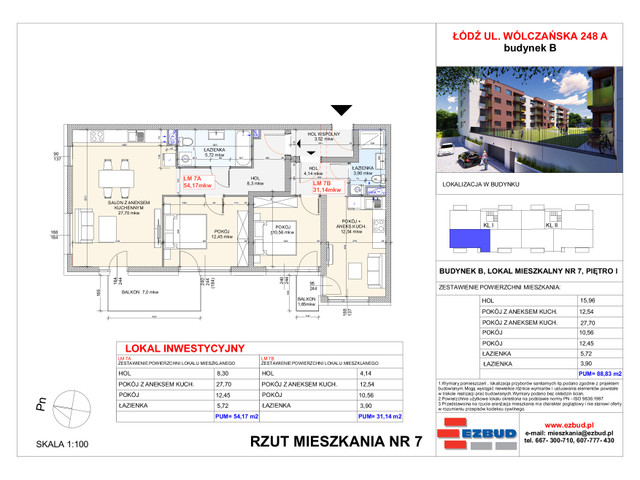 Mieszkanie w inwestycji Wólczańska 248 Budynek B, symbol 7 » nportal.pl