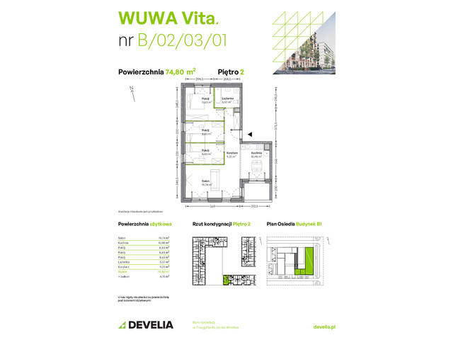 Mieszkanie w inwestycji WUWA Vita, symbol B.02.03.01 » nportal.pl