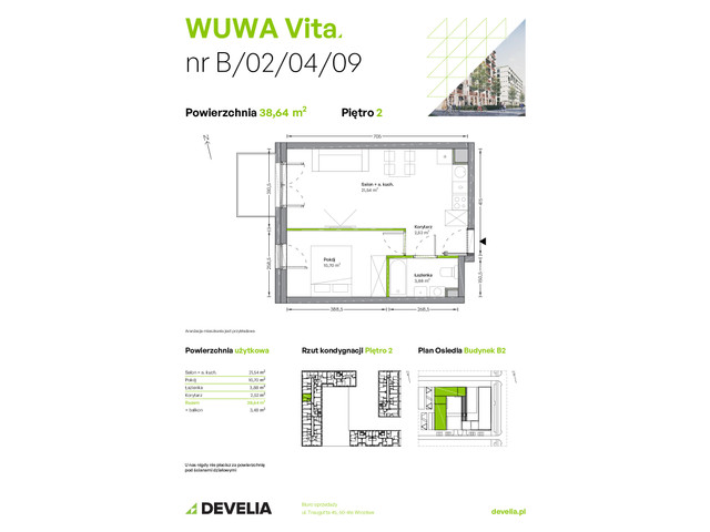 Mieszkanie w inwestycji WUWA Vita, symbol B.02.04.09 » nportal.pl