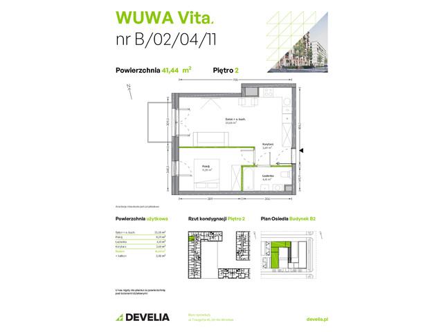 Mieszkanie w inwestycji WUWA Vita, symbol B.02.04.11 » nportal.pl