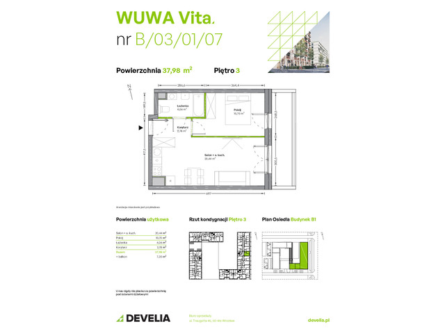Mieszkanie w inwestycji WUWA Vita, symbol B.03.01.07 » nportal.pl