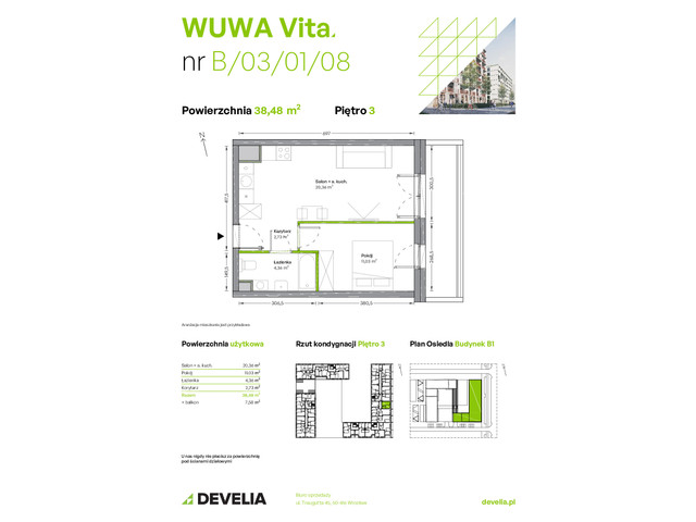 Mieszkanie w inwestycji WUWA Vita, symbol B.03.01.08 » nportal.pl
