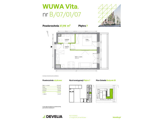 Mieszkanie w inwestycji WUWA Vita, symbol B.07.01.07 » nportal.pl