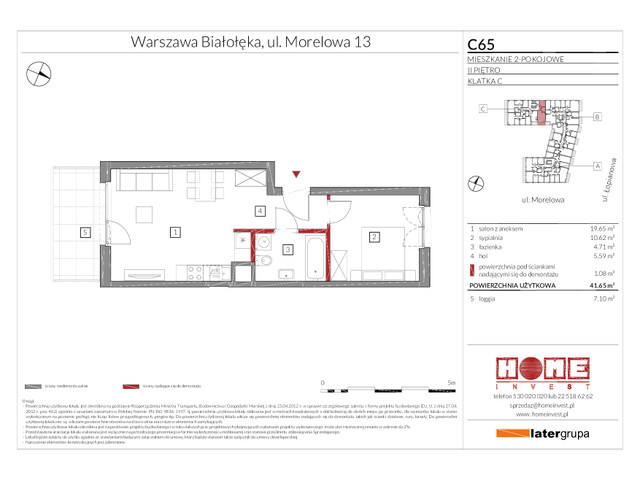 Mieszkanie w inwestycji Przystań Żerań, symbol C65 » nportal.pl