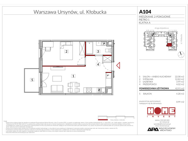 Mieszkanie w inwestycji Enklawa Ursynów, symbol A104 » nportal.pl