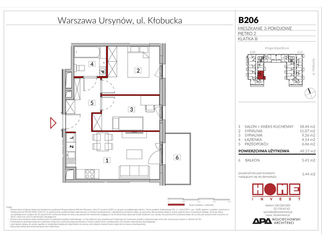 Mieszkanie w inwestycji Enklawa Ursynów, symbol B206 » nportal.pl