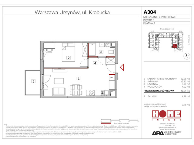 Mieszkanie w inwestycji Enklawa Ursynów, symbol A304 » nportal.pl