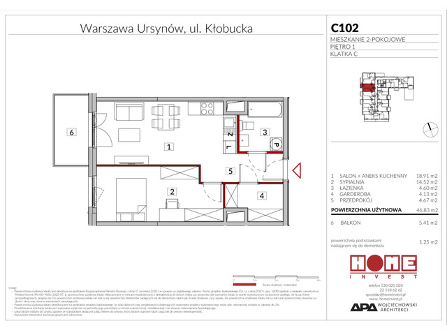 Mieszkanie w inwestycji Enklawa Ursynów, symbol C102 » nportal.pl