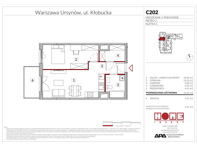 Mieszkanie w inwestycji Enklawa Ursynów, symbol C202 » nportal.pl