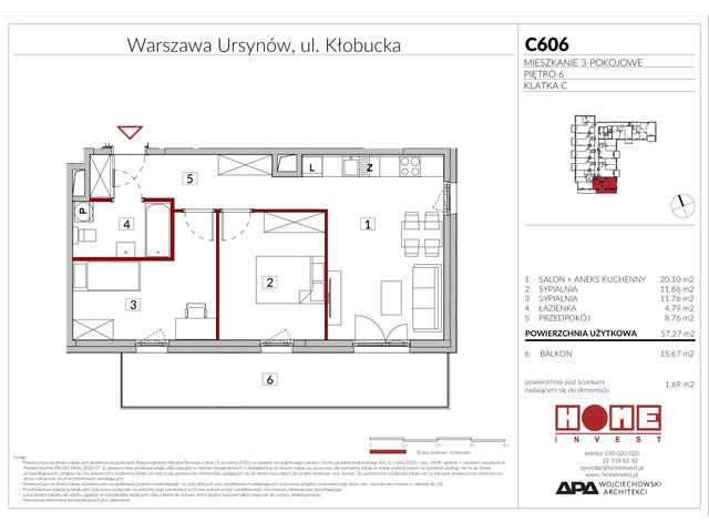 Mieszkanie w inwestycji Enklawa Ursynów, symbol C606 » nportal.pl