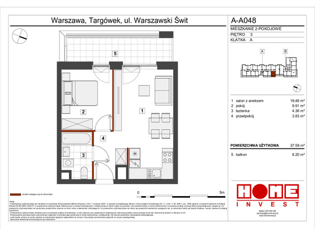 Mieszkanie w inwestycji Warszawski Świt VII, symbol A-A048 » nportal.pl