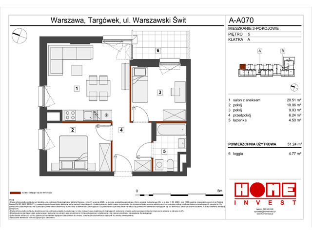 Mieszkanie w inwestycji Warszawski Świt VII, symbol A-A070 » nportal.pl