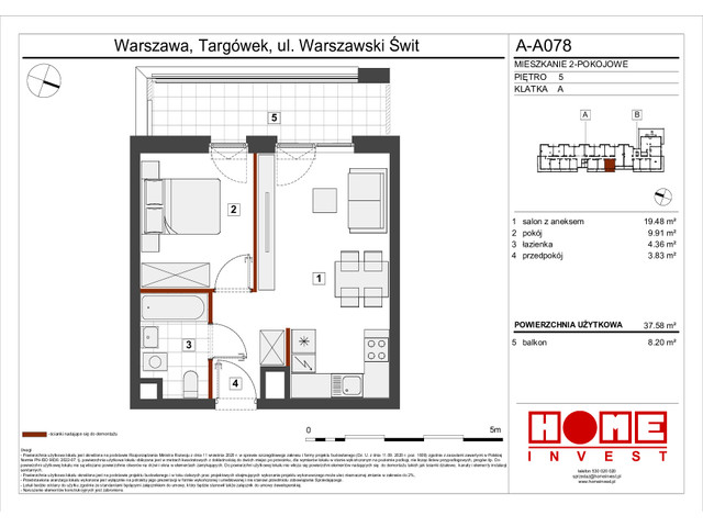 Mieszkanie w inwestycji Warszawski Świt VII, symbol A-A078 » nportal.pl