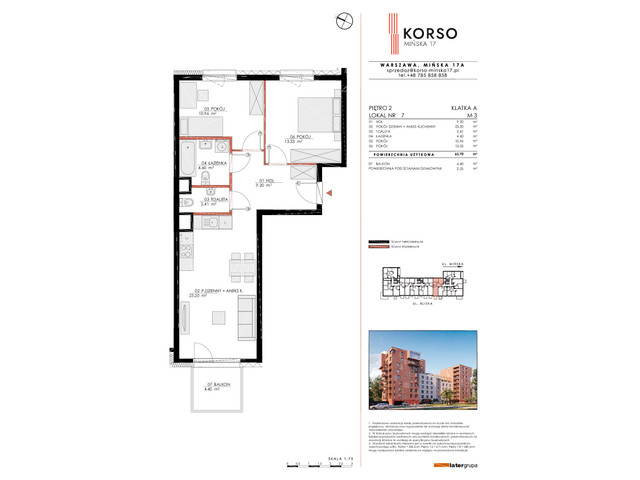 Mieszkanie w inwestycji Korso Mińska 17, symbol 7 » nportal.pl