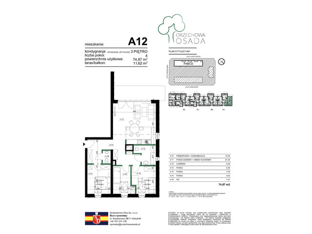 Mieszkanie w inwestycji Orzechowa Osada, budynek II Etap, symbol 2.A12 » nportal.pl