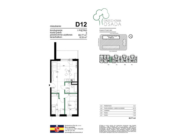 Mieszkanie w inwestycji Orzechowa Osada, budynek II Etap, symbol 2.D12 » nportal.pl