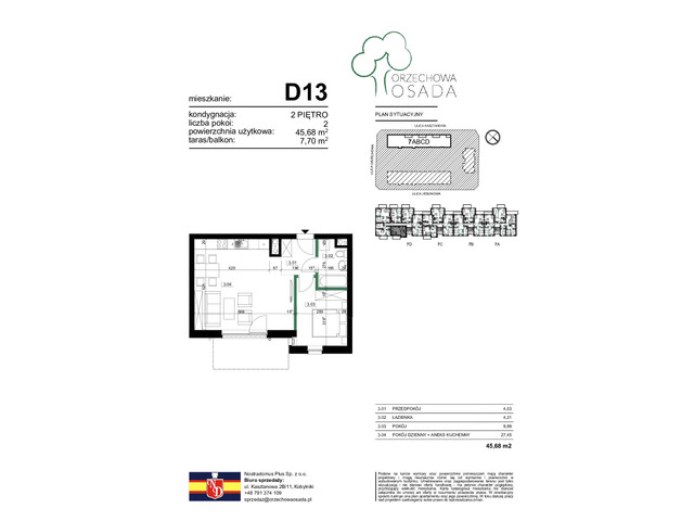 Mieszkanie w inwestycji Orzechowa Osada, budynek II Etap, symbol 2.D13 » nportal.pl