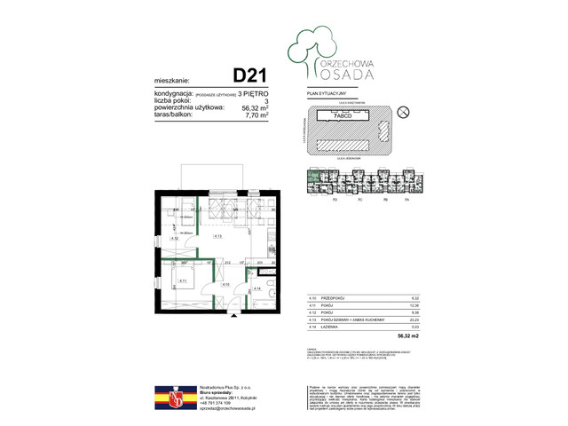 Mieszkanie w inwestycji Orzechowa Osada, budynek II Etap, symbol 2.D21 » nportal.pl