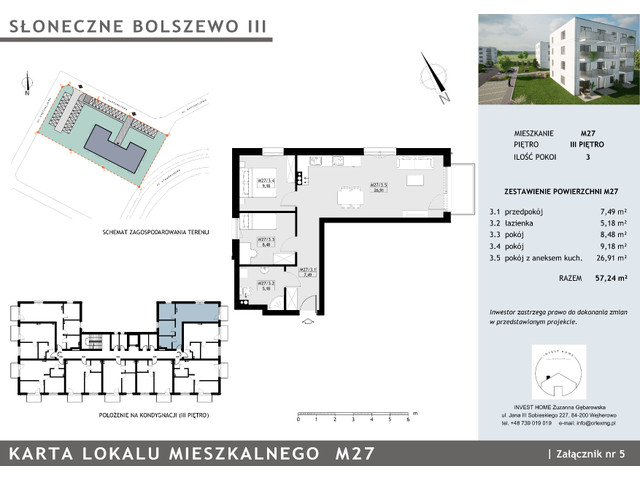 Mieszkanie w inwestycji Słoneczna Bolszewo III, symbol III.M27 » nportal.pl