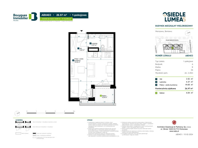 Mieszkanie w inwestycji Osiedle Lumea 5, symbol AB0403 » nportal.pl