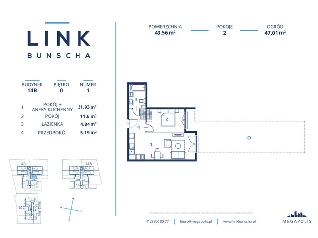 Mieszkanie w inwestycji LINK BUNSCHA, symbol 14b_1 » nportal.pl