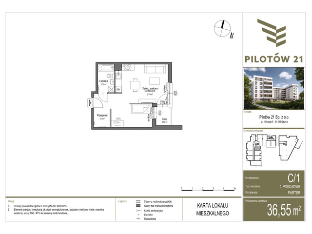 Mieszkanie w inwestycji PILOTÓW 21, symbol C/1 » nportal.pl