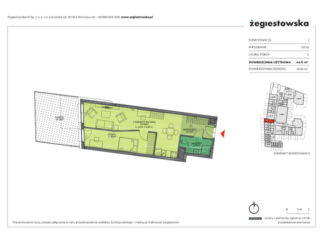 Mieszkanie w inwestycji Żegiestowska III, symbol 1.M.16 » nportal.pl