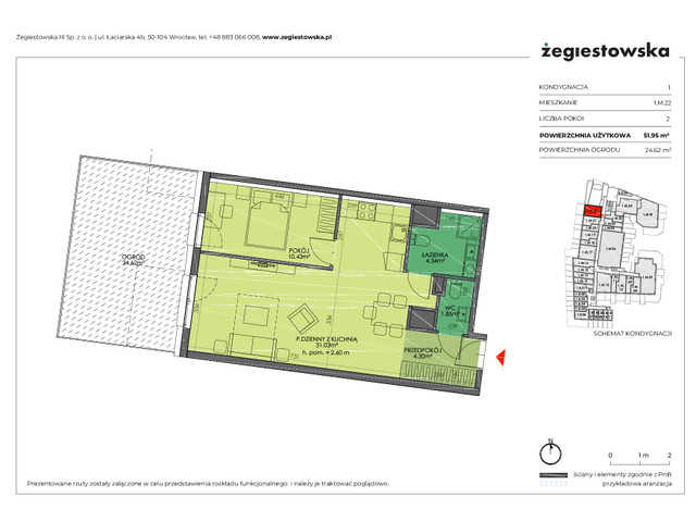 Mieszkanie w inwestycji Żegiestowska III, symbol 1.M.22 » nportal.pl