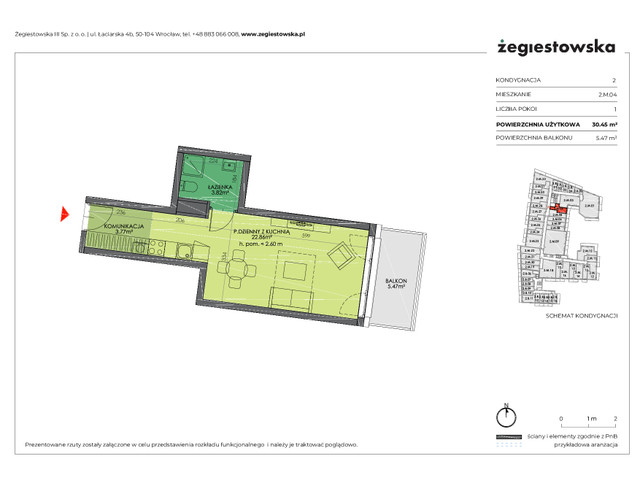 Mieszkanie w inwestycji Żegiestowska III, symbol 2.M.04 » nportal.pl