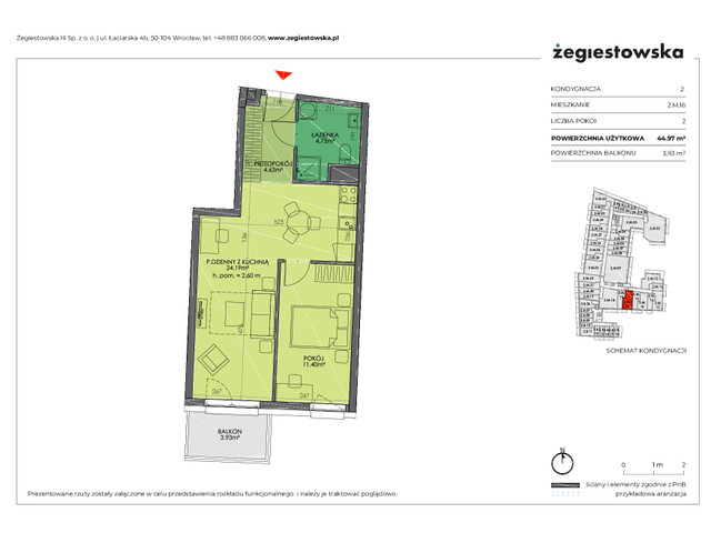 Mieszkanie w inwestycji Żegiestowska III, symbol 2.M.16 » nportal.pl