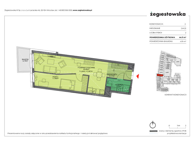 Mieszkanie w inwestycji Żegiestowska III, symbol 2.M.22 » nportal.pl