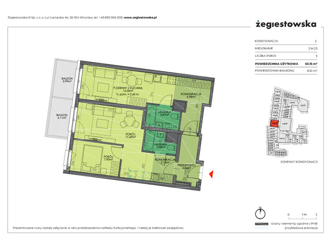 Mieszkanie w inwestycji Żegiestowska III, symbol 2.M.23 » nportal.pl