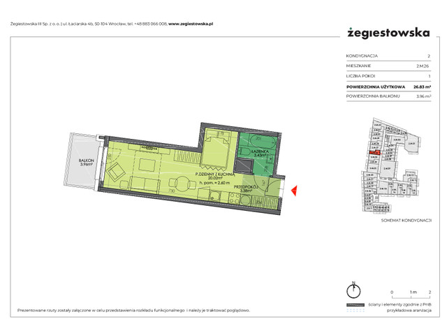 Mieszkanie w inwestycji Żegiestowska III, symbol 2.M.26 » nportal.pl