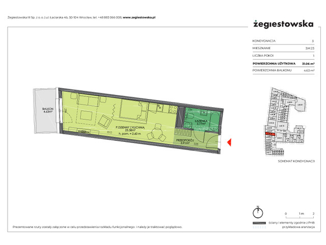 Mieszkanie w inwestycji Żegiestowska III, symbol 3.M.23 » nportal.pl