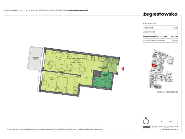 Mieszkanie w inwestycji Żegiestowska III, symbol 4.M.28 » nportal.pl