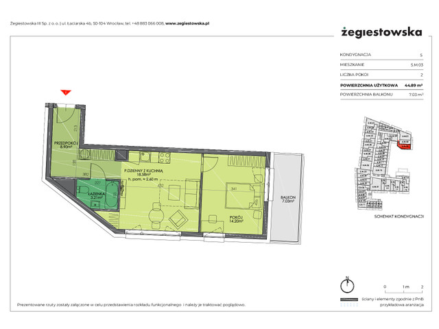 Mieszkanie w inwestycji Żegiestowska III, symbol 5.M.03 » nportal.pl