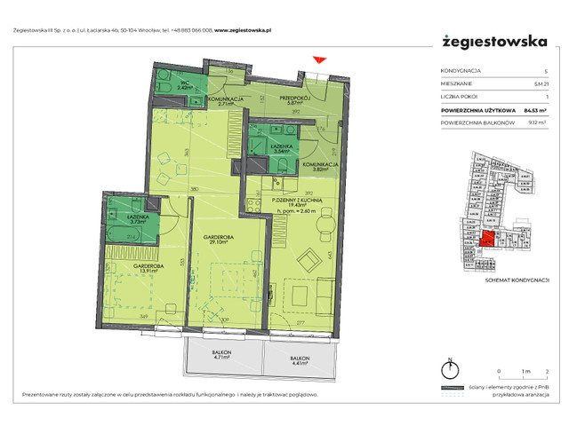 Mieszkanie w inwestycji Żegiestowska III, symbol 5.M.21 » nportal.pl