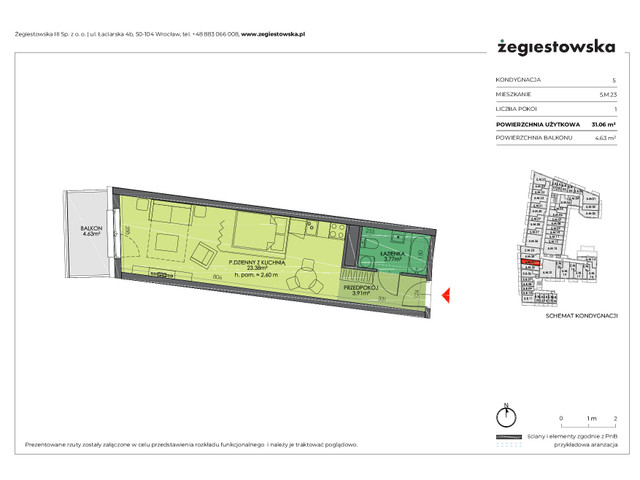 Mieszkanie w inwestycji Żegiestowska III, symbol 5.M.23 » nportal.pl