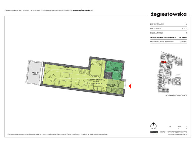 Mieszkanie w inwestycji Żegiestowska III, symbol 5.M.31 » nportal.pl