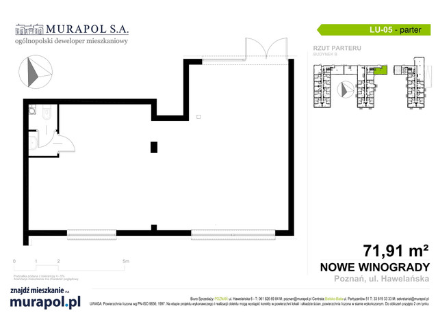 Komercyjne w inwestycji Osiedle Nowe Winogrady - lokale usług..., symbol LU.005 » nportal.pl