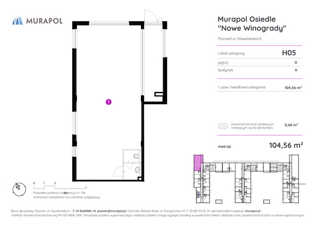 Lokal w inwestycji Osiedle Nowe Winogrady - lokale usług..., symbol H05 » nportal.pl