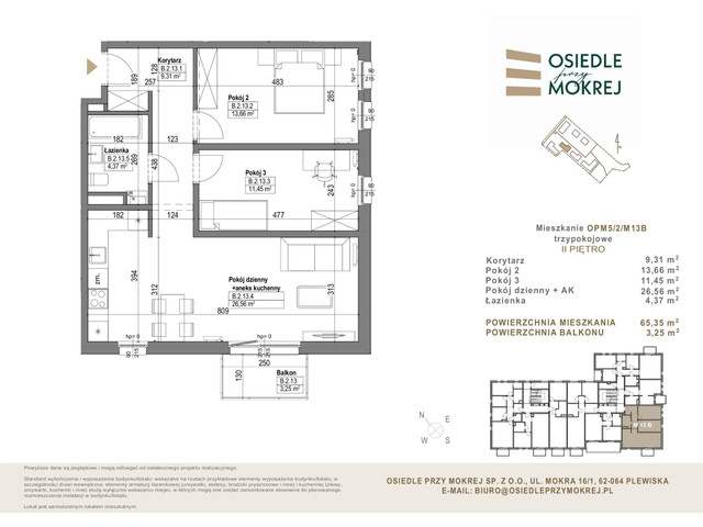 Mieszkanie w inwestycji Osiedle przy Mokrej, symbol OPM5/2/M13B » nportal.pl