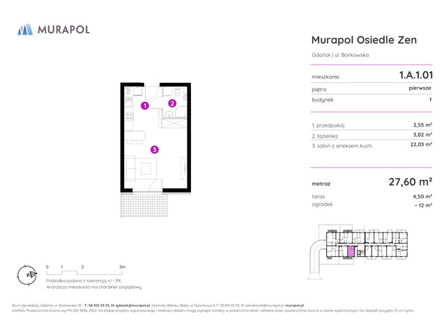 Mieszkanie w inwestycji Murapol Osiedle Zen, symbol 1.A.1.01 » nportal.pl