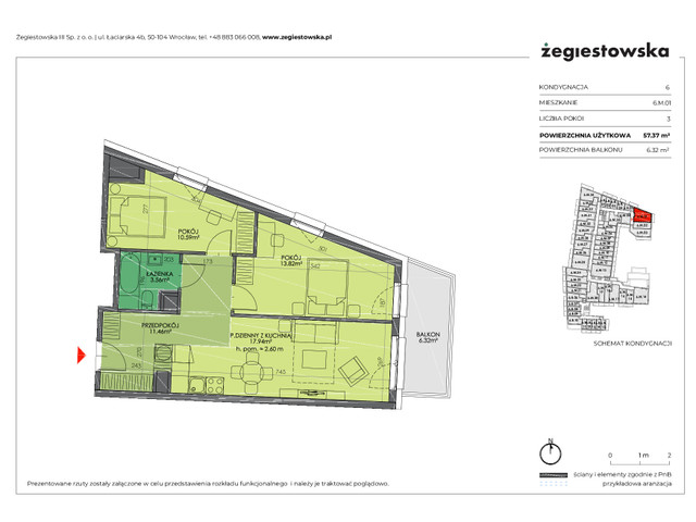 Mieszkanie w inwestycji Żegiestowska III, symbol 6.M.01 » nportal.pl