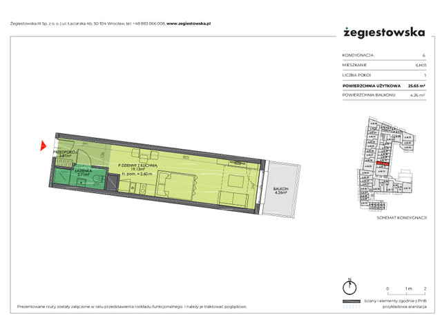 Mieszkanie w inwestycji Żegiestowska III, symbol 6.M.11 » nportal.pl