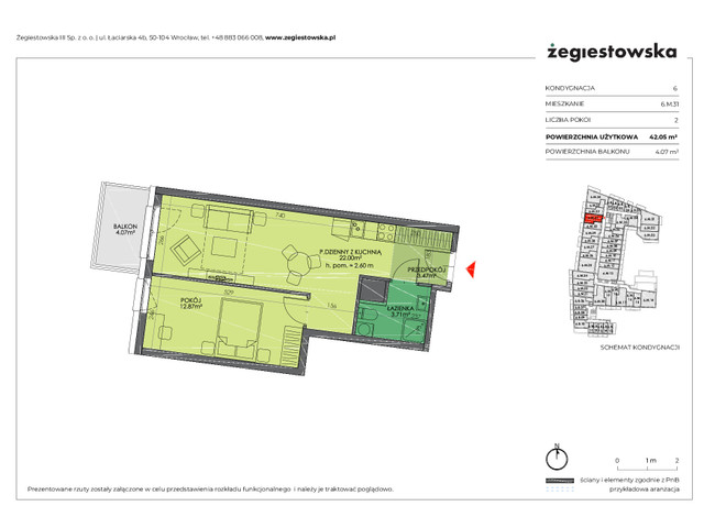 Mieszkanie w inwestycji Żegiestowska III, symbol 6.M.31 » nportal.pl